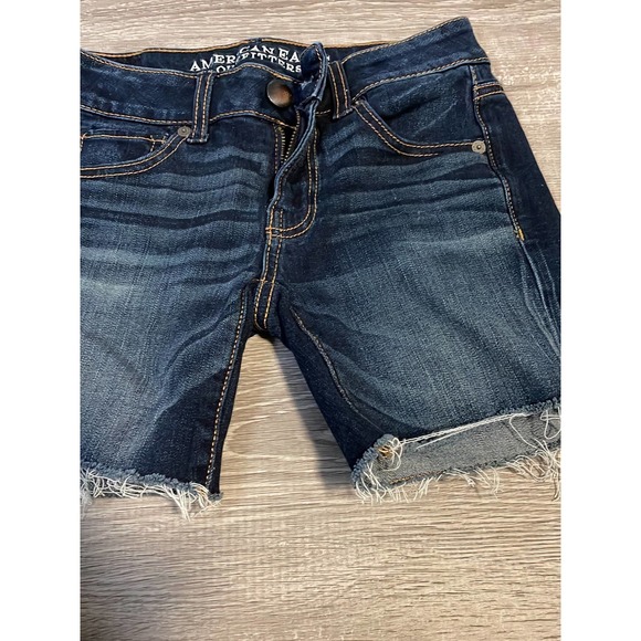 Women’s American Eagle MIDI cut off jeans shorts 00 - Picture 5 of 5
